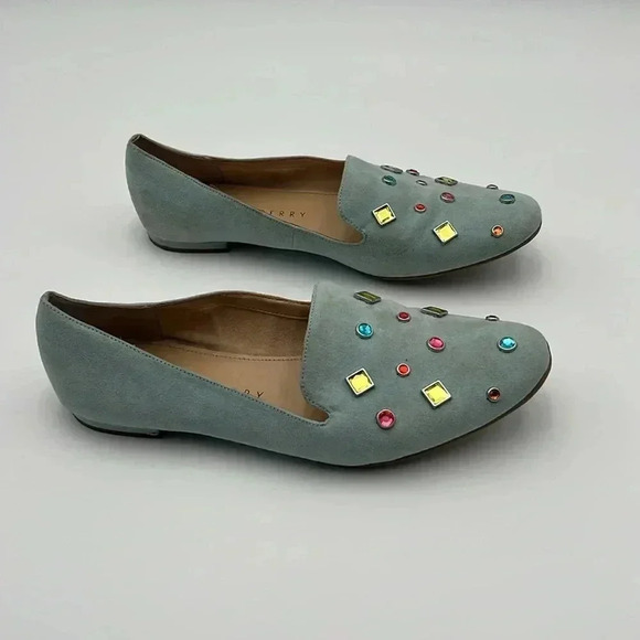 Katy Perry Baby Blue Rhinestone Embellished Loafers, The Turner Women’s Size 8.5 - Picture 3 of 6